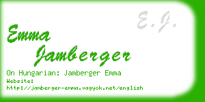 emma jamberger business card